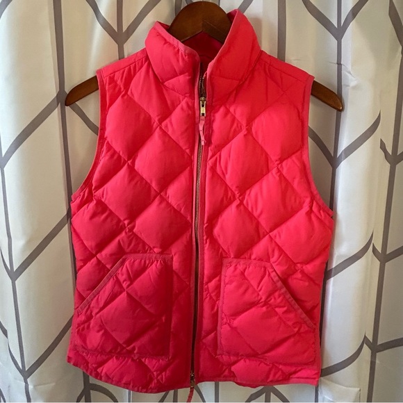 J. Crew Pink Quilted Vest - Picture 1 of 4